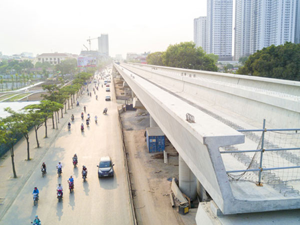 Hình ảnh mới nhất về tuyến metro Nhổn - ga Hà Nội