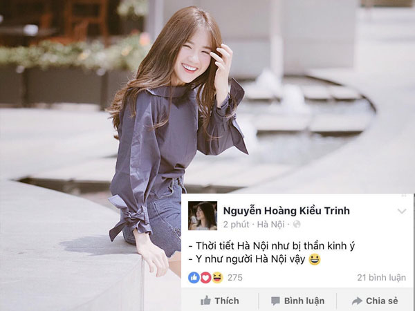 Kiều Trinh bị dân mạng phản ứng dữ dội vì viết status bóng gió xúc phạm người Hà Nội
