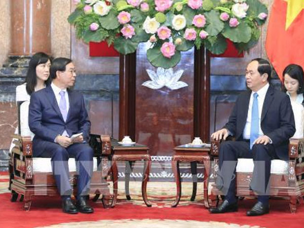 Chủ tịch nước Trần Đại Quang tiếp Đặc phái viên của Tổng thống Hàn Quốc