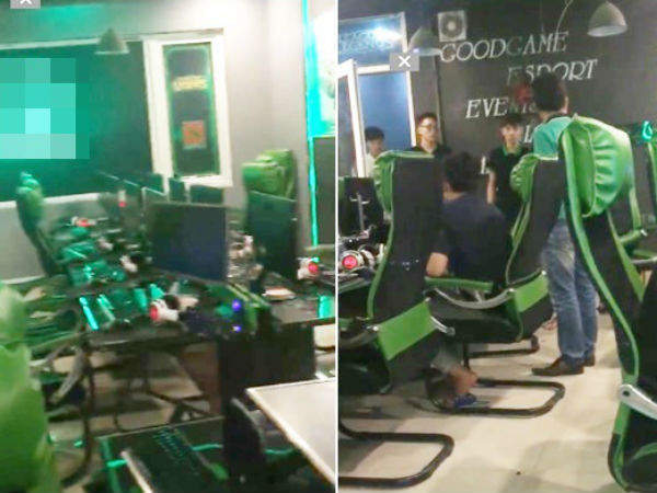 Clip: Tức giận vì con trai đi chơi game, bố đập vỡ hết máy tính quán net