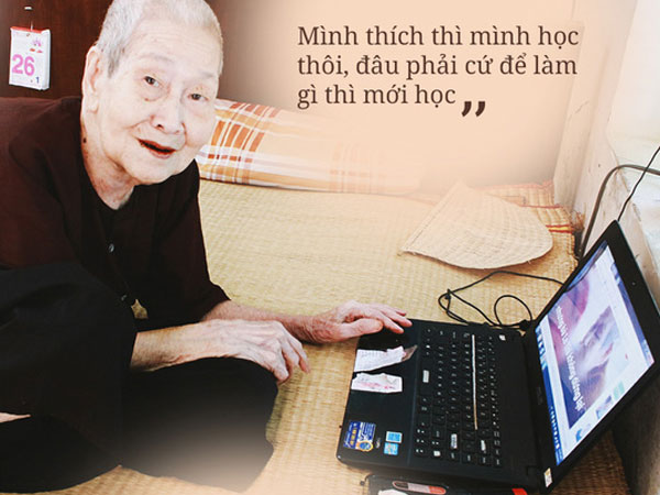 Gặp cụ bà 97 tuổi được phong "sành sỏi Internet nhất Việt Nam": Tôi bị ung thư 3 năm nay, nhưng còn sức thì còn học!