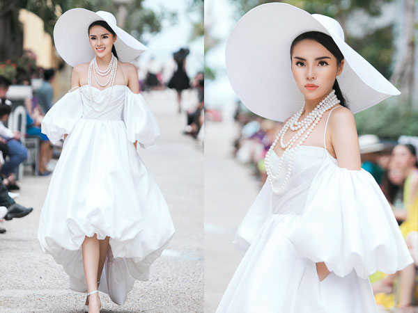 Hoa hậu Kỳ Duyên kiêu kỳ trên sàn diễn thời trang