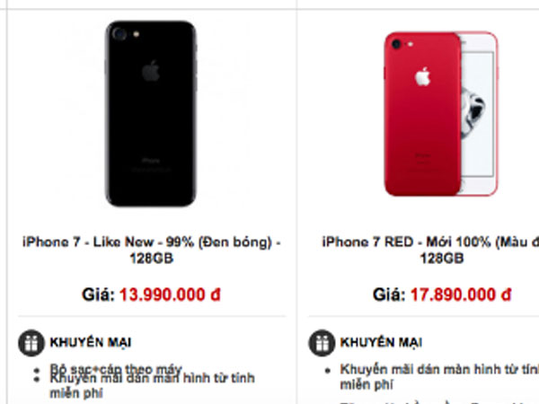 iPhone 7 giá rẻ đổ bộ vào Việt Nam