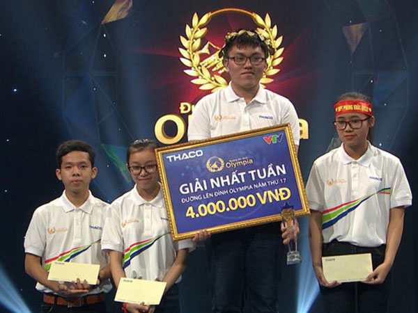 Nam sinh có số điểm thi tuần Olympia vượt xa các đối thủ