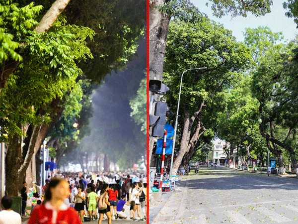 Phố Hà Nội ngày nền nhiệt ngoài trời 50 độ: trưa vắng tanh như chùa bà Đanh, đêm nườm nượp người đi hóng gió