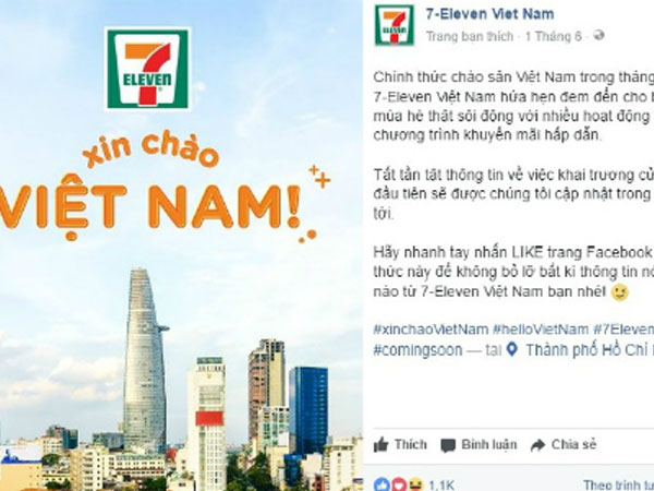 7-Eleven sẽ mở cửa tại TP HCM ngay trong tháng 6
