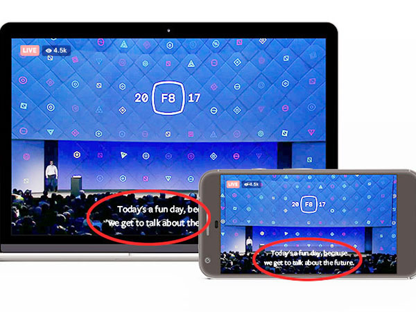 Facebook Live có thêm tính năng chạy phụ đề