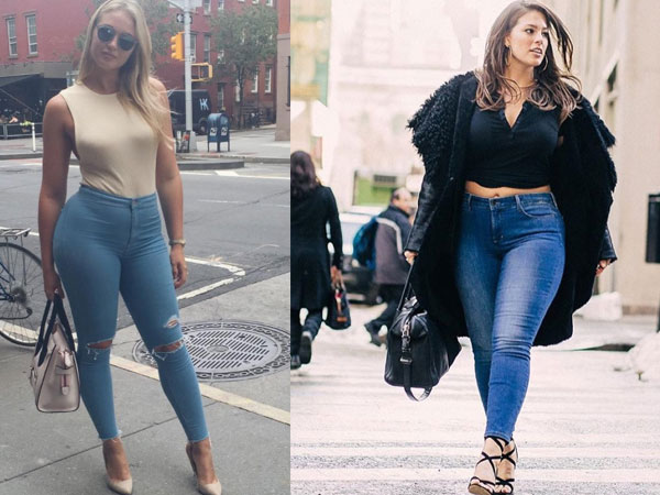Cách diện skinny jeans cho cô nàng mũm mĩm