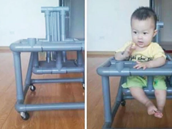 Chiếc ghế từ ống nước bố Hà Nội chế cho con gây "bão"