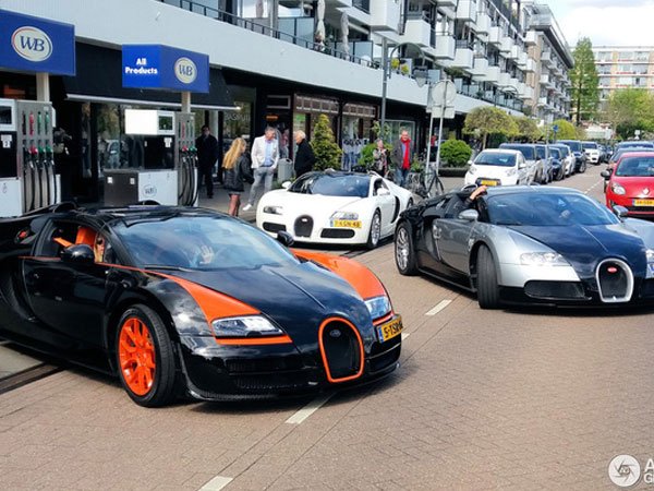 Dàn Bugatti siêu "khủng" gây náo loạn tại con phố Hà Lan