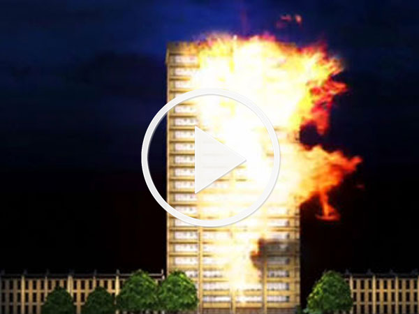 Video: Mô phỏng khoảnh khắc lửa bao trùm tòa tháp 27 tầng ở London