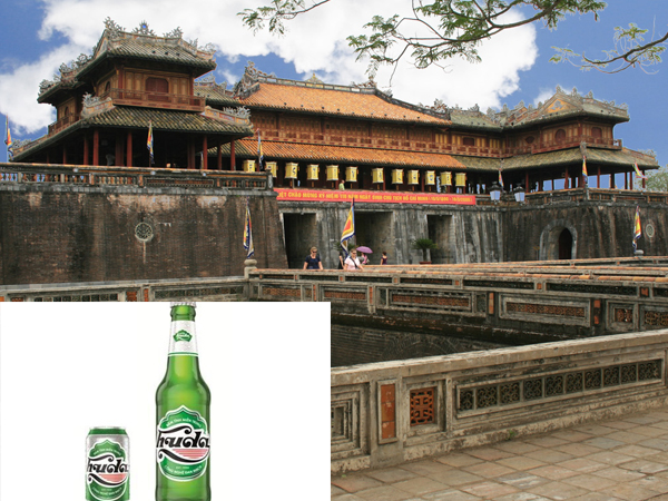 Xử lý một công ty gắn hình ảnh chai bia lên di tích Ngọ Môn