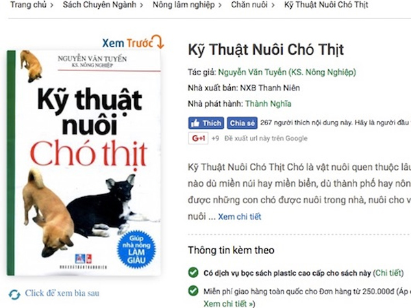 Tranh cãi “nảy lửa” về cuốn sách “Kỹ thuật nuôi chó thịt”
