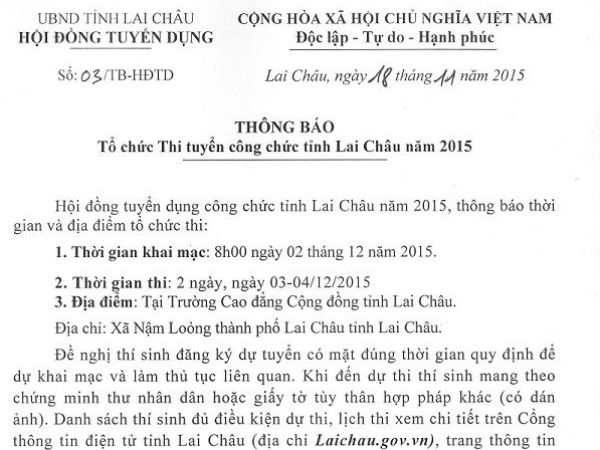 Bộ Nội vụ đề nghị Lai Châu thu hồi 28 quyết định tuyển dụng sai