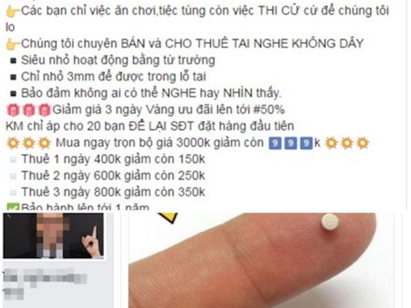 Phao công nghệ né “mắt thần” giám thị rao bán rầm rộ trên mạng