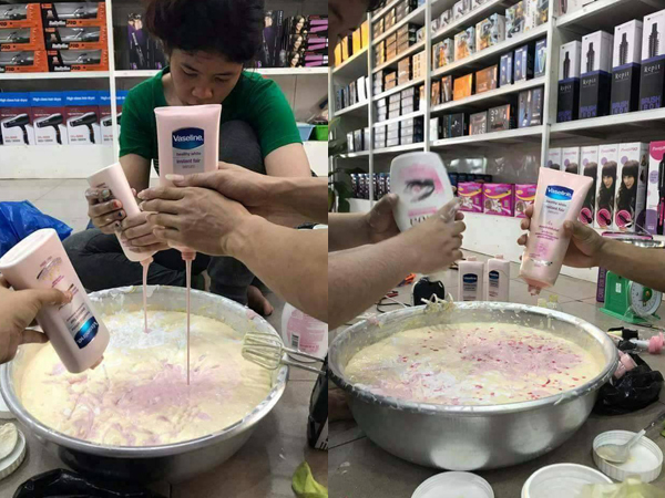 Loạt ảnh sản xuất kem trộn tại gia gây xôn xao mạng xã hội Thái Lan