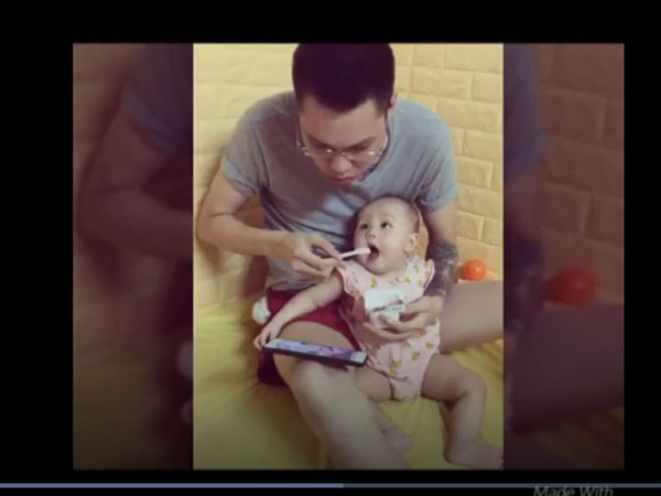 Clip ông bố bón cho con gái ăn và phản ứng thái quá của dân mạng