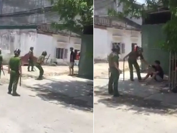 Clip: Hàng chục cảnh sát bao vây, thuyết phục thanh niên nghi ngáo đá đang cầm dao đe dọa người dân