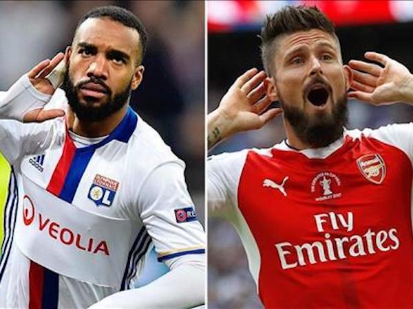 Lyon xác nhận đàm phán với Giroud, báo giá Lacazette cho Arsenal