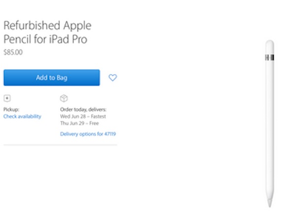 Apple bán bút Pencil tân trang, giá rẻ hơn 14 USD