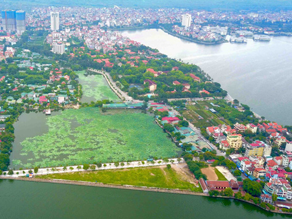 Hình ảnh những biệt thự, nhà vườn ở khu vực Đầm Trị Hồ Tây