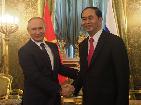 Chủ tịch nước Trần Đại Quang hội đàm với Tổng thống Putin