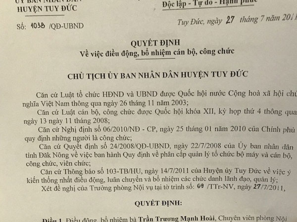 Bổ nhiệm thần tốc con Bí thư huyện: Âm thầm chuyển việc cấp dưới để chiếm chỗ?