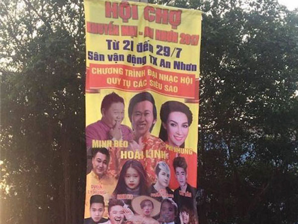 Sở VH-TT Bình Định vào cuộc vụ pano quảng cáo Minh Béo là “siêu sao”