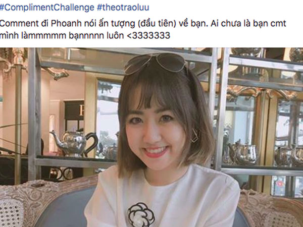 Trào lưu mới "Thử thách khen tặng" thu hút bạn trẻ trên facebook