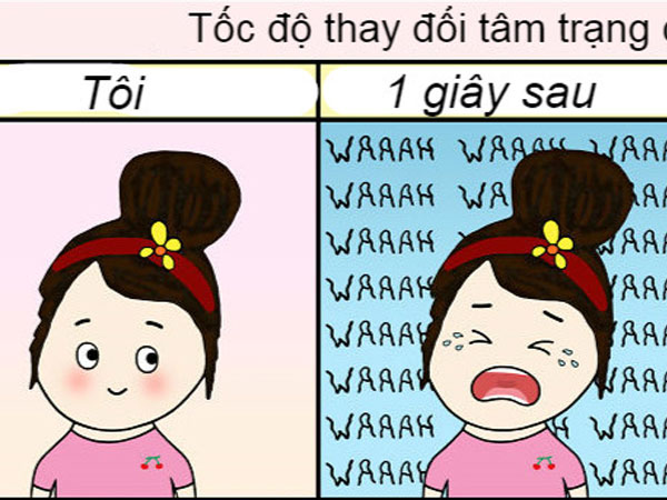 Loạt tranh chứng minh con gái luôn "sáng nắng chiều mưa"
