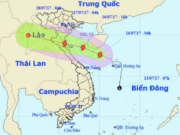 Bão số 2 tăng cấp nhắm Thanh Hóa - Hà Tĩnh, sóng biển cao 5m