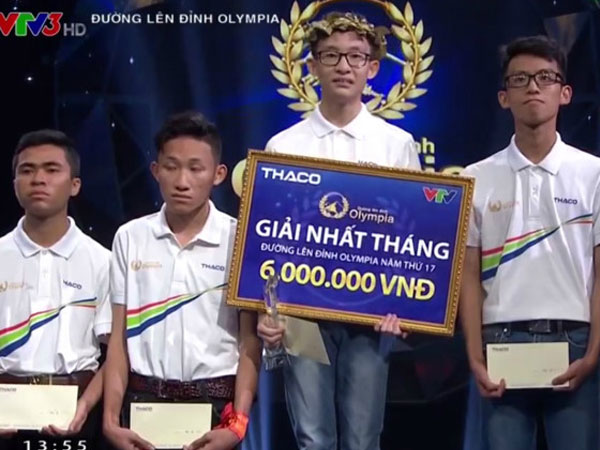 Nam sinh Hà thành "thắng không nói nhiều" ở trận thi tháng Olympia
