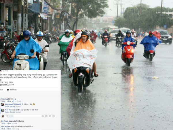 Shipper tăng giá, chê đơn vì mưa bão