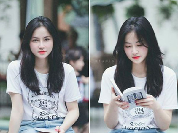 "Thiên thần mê đọc sách" xinh đẹp khiến người khác khó rời mắt