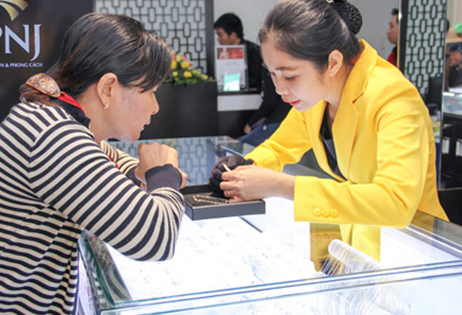 Giá vàng miếng tăng