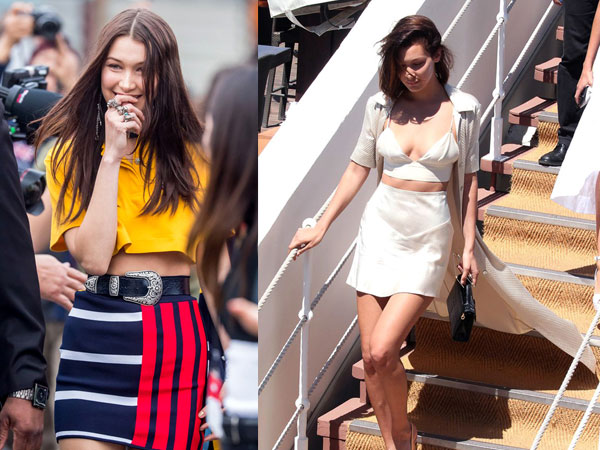 Muôn kiểu mix chân váy ngắn sành điệu của Bella Hadid