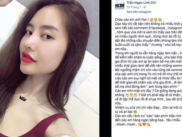 Á hậu Linh Chi nổi giận “dằn mặt” antifan