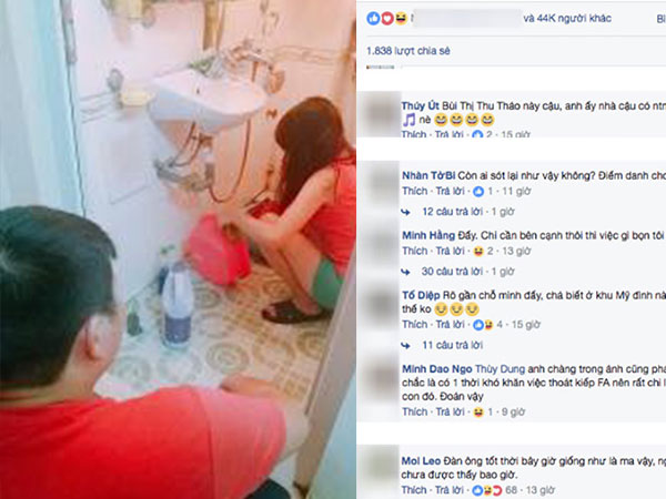 Bị mẹ bắt lên nhà để người thương rửa bát, anh chàng đã làm điều khiến chị em "tan chảy"