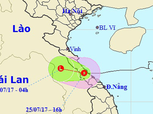 Bão suy yếu thành áp thấp nhiệt đới, nhiều nơi mưa to đến rất to