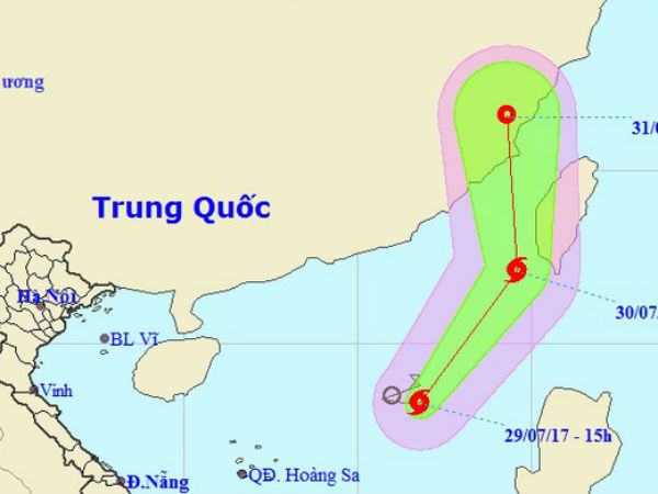 Hình thành cơn bão số 5 trên Biển Đông