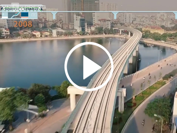 Video Dự án đường sắt Cát Linh - Hà Đông chậm tiến độ 10 năm