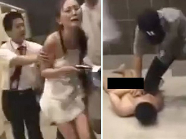 Clip nghi người đàn ông khỏa thân cưỡng bức cô gái trẻ trong nhà vệ sinh tại một trung tâm mua sắm
