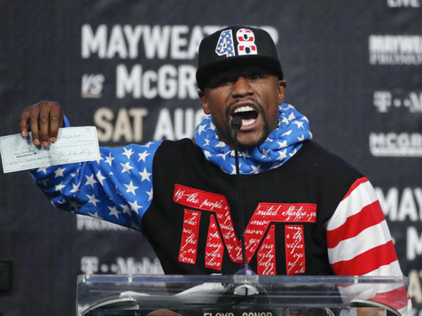 Choáng với số tiền Mayweather kiếm được ở trận gặp McGregor