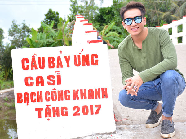 Bạch Công Khanh xây cầu nửa tỷ đồng tặng người dân miền Tây