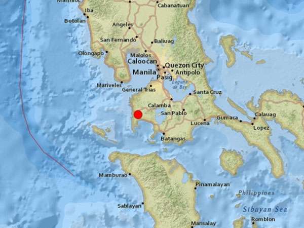Động đất 6,2 độ Richter ngoài khơi Philippines