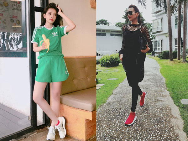 Sao Việt biến hóa phong cách với giày sneaker