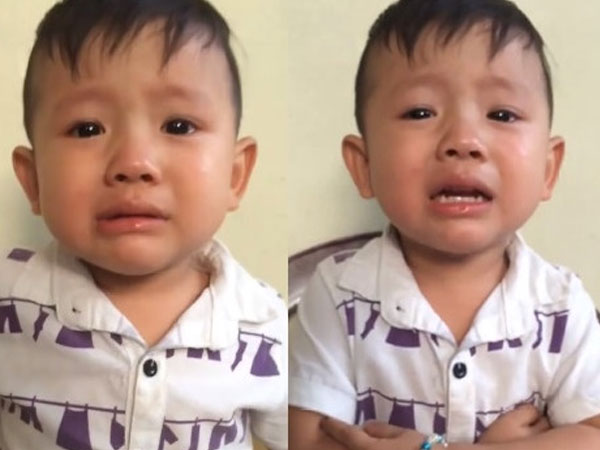 Cậu bé đáng yêu vừa mếu máo vừa hát "Gửi anh xa nhớ"