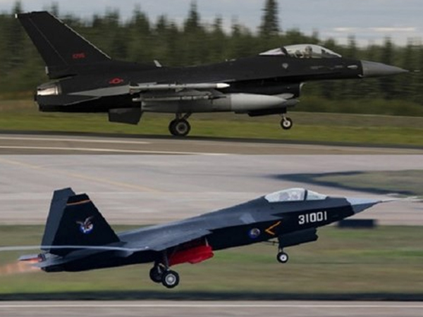 F-16 Mỹ sơn màu giống tiêm kích Trung Quốc để tập trận