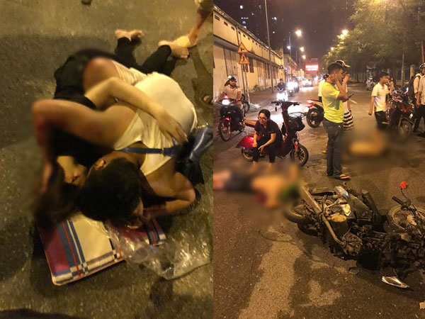 Hà Nội: Hai thanh niên say rượu đâm vào cô gái đang mang bầu, 4 người bị thương nặng