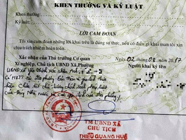 Nam sinh bị trường trả hồ sơ nhập học vì xã phê "lý lịch xấu"